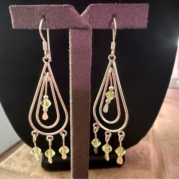 925 Sterling Silver Beaded Earrings - Picture 1 of 7